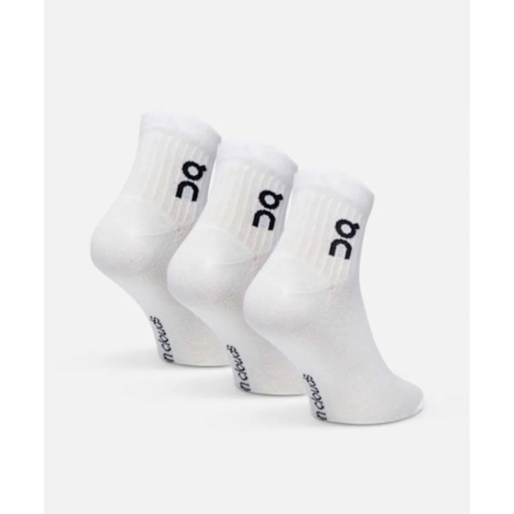 Fashion On 3 Pack Logo Mid Sock White