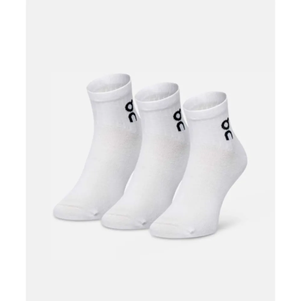 Fashion On 3 Pack Logo Mid Sock White