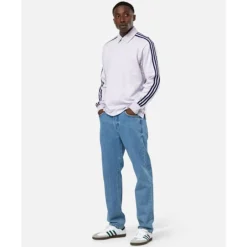 Fashion adidas Originals Adults Adicolor Classic Rugby Polo Top Grey