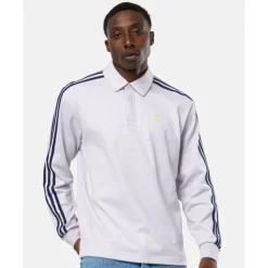 Fashion adidas Originals Adults Adicolor Classic Rugby Polo Top Grey