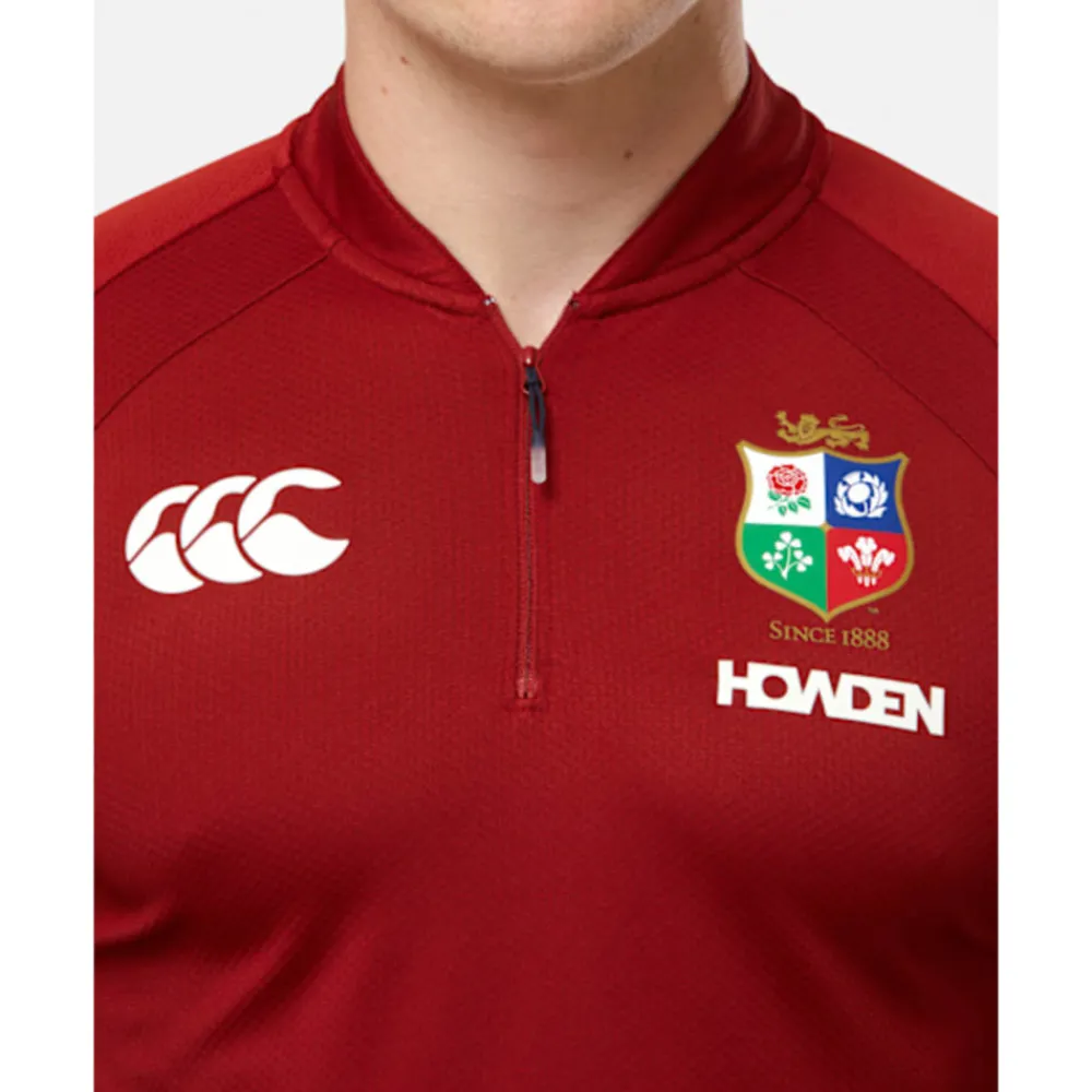 Discount Canterbury Adults British And Irish Lions Half Zip Top Red