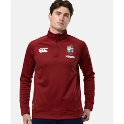 Online Canterbury Adults British And Irish Lions Half Zip Fleece Red