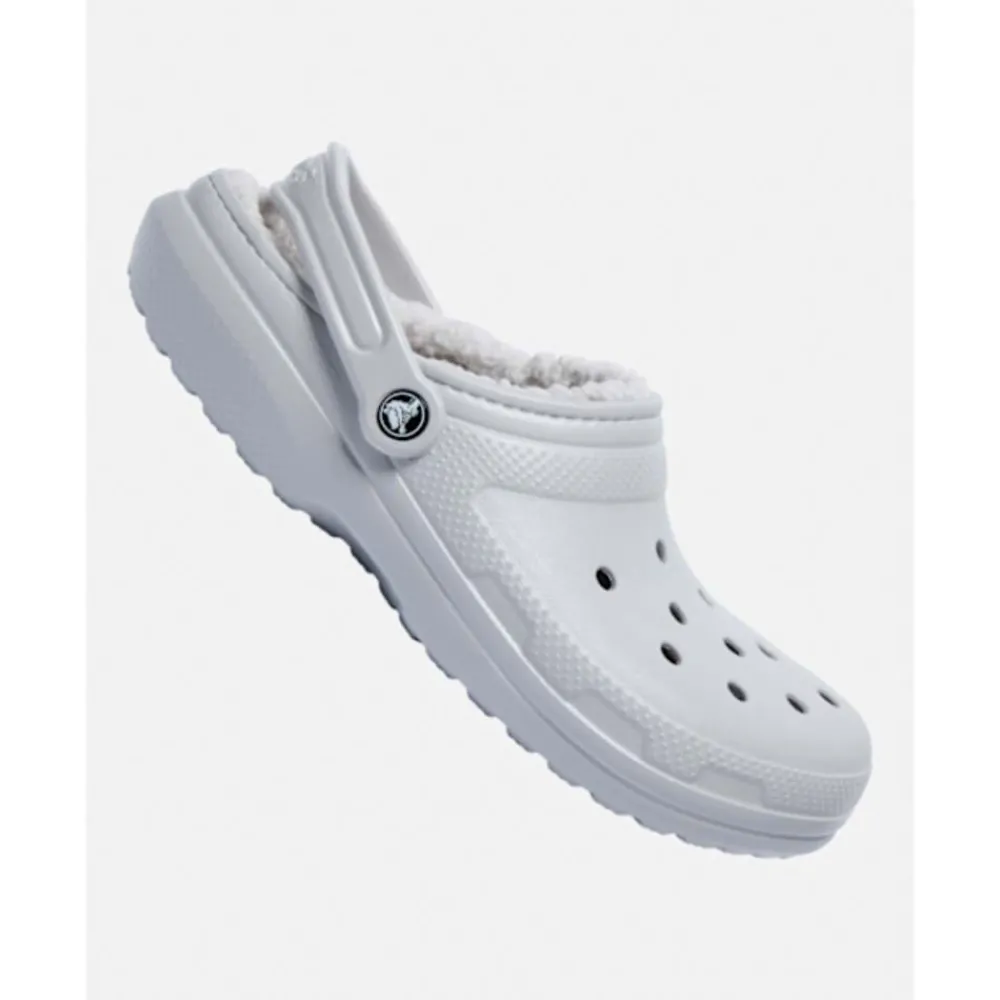 Hot Crocs Adults Classic Fuzz Lined Clog Grey