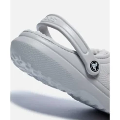 Hot Crocs Adults Classic Fuzz Lined Clog Grey