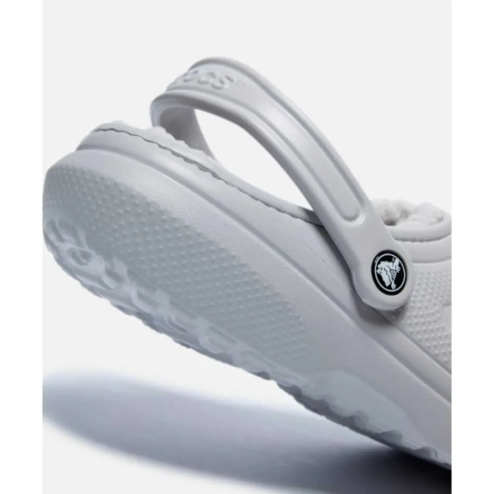 Hot Crocs Adults Classic Fuzz Lined Clog Grey