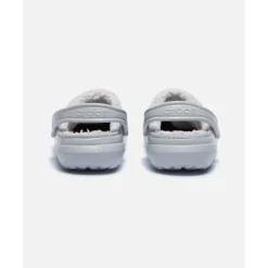 Hot Crocs Adults Classic Fuzz Lined Clog Grey