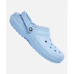 Sale Crocs Adults Classic Fuzz Lined Clog Blue