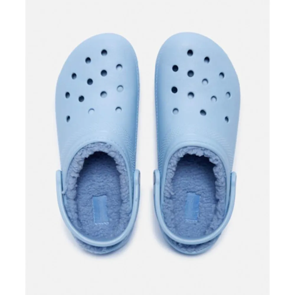 Sale Crocs Adults Classic Fuzz Lined Clog Blue