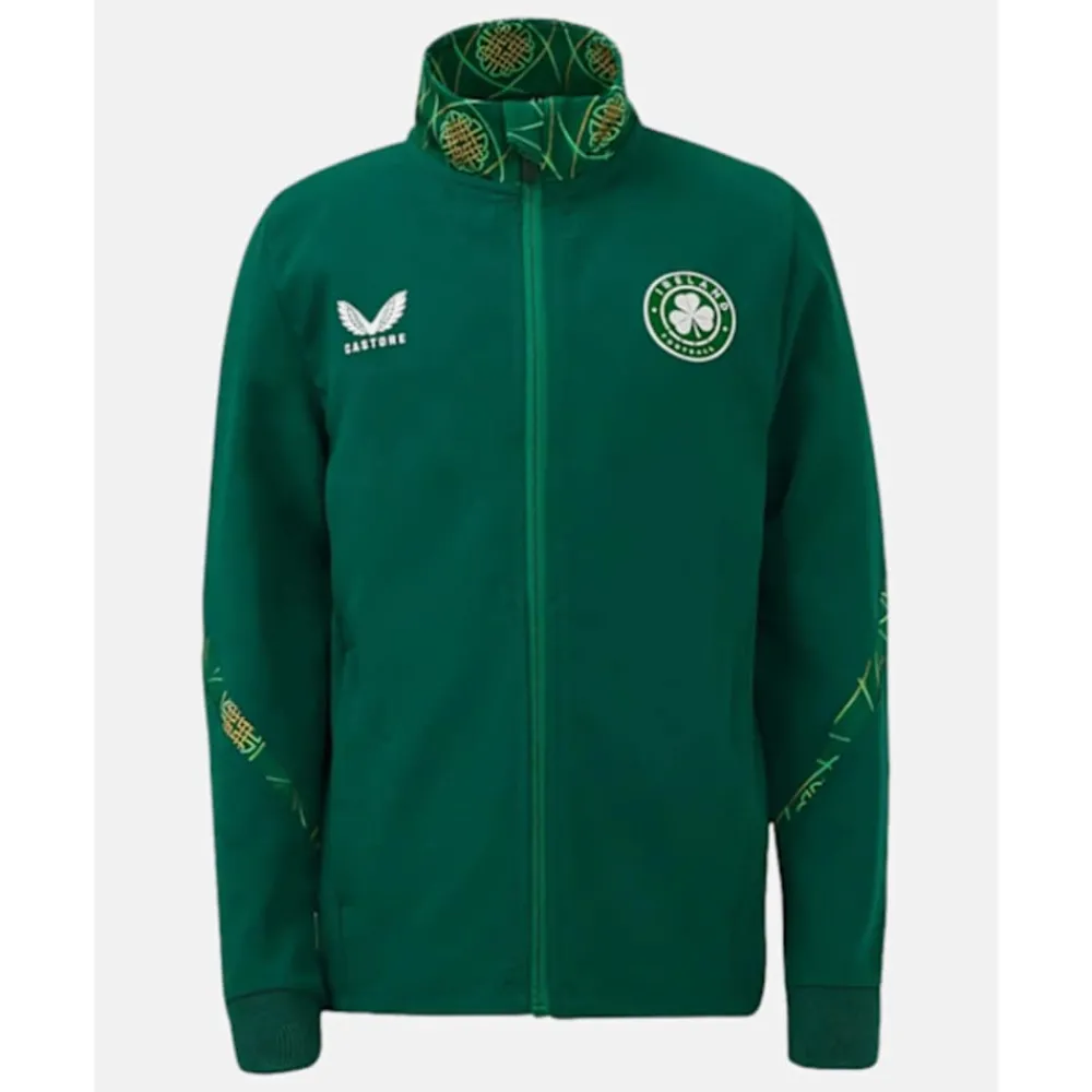New Castore Adults Ireland League Matchday Anthem Jacket Black