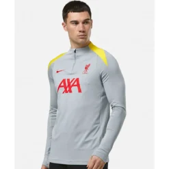Discount Nike Adults Liverpool Strike Half Zip Top Grey