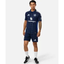 Discount adidas Adults Manchester United 24/25 Away Shorts Navy