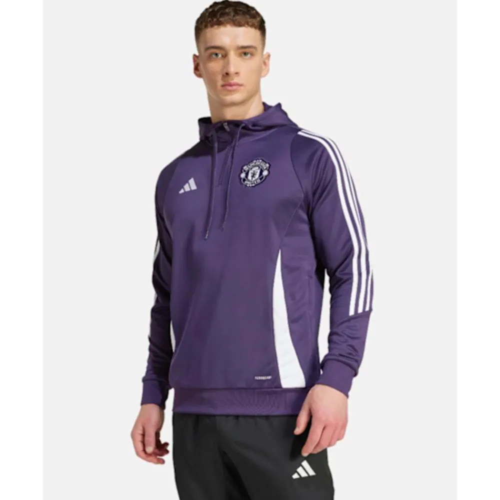 Sale adidas Adults Manchester United Training Hoodie Purple