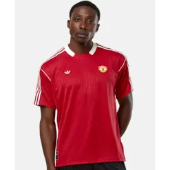 Discount adidas Adults Manchester United Icon Jersey Red