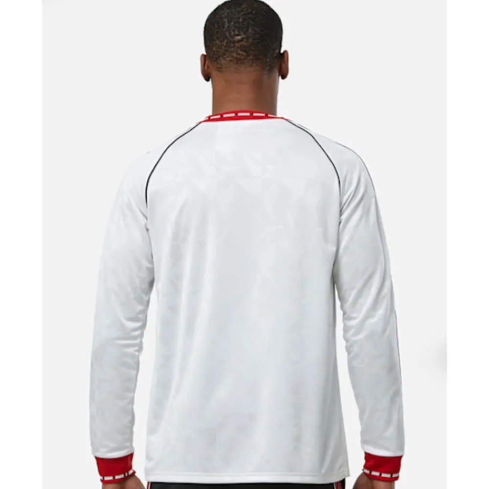 Best adidas Adults Manchester United Long Sleeve Away Jersey 91 White