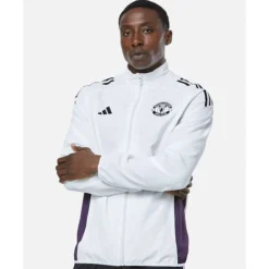 New adidas Adults Manchester United Presentation Jacket White