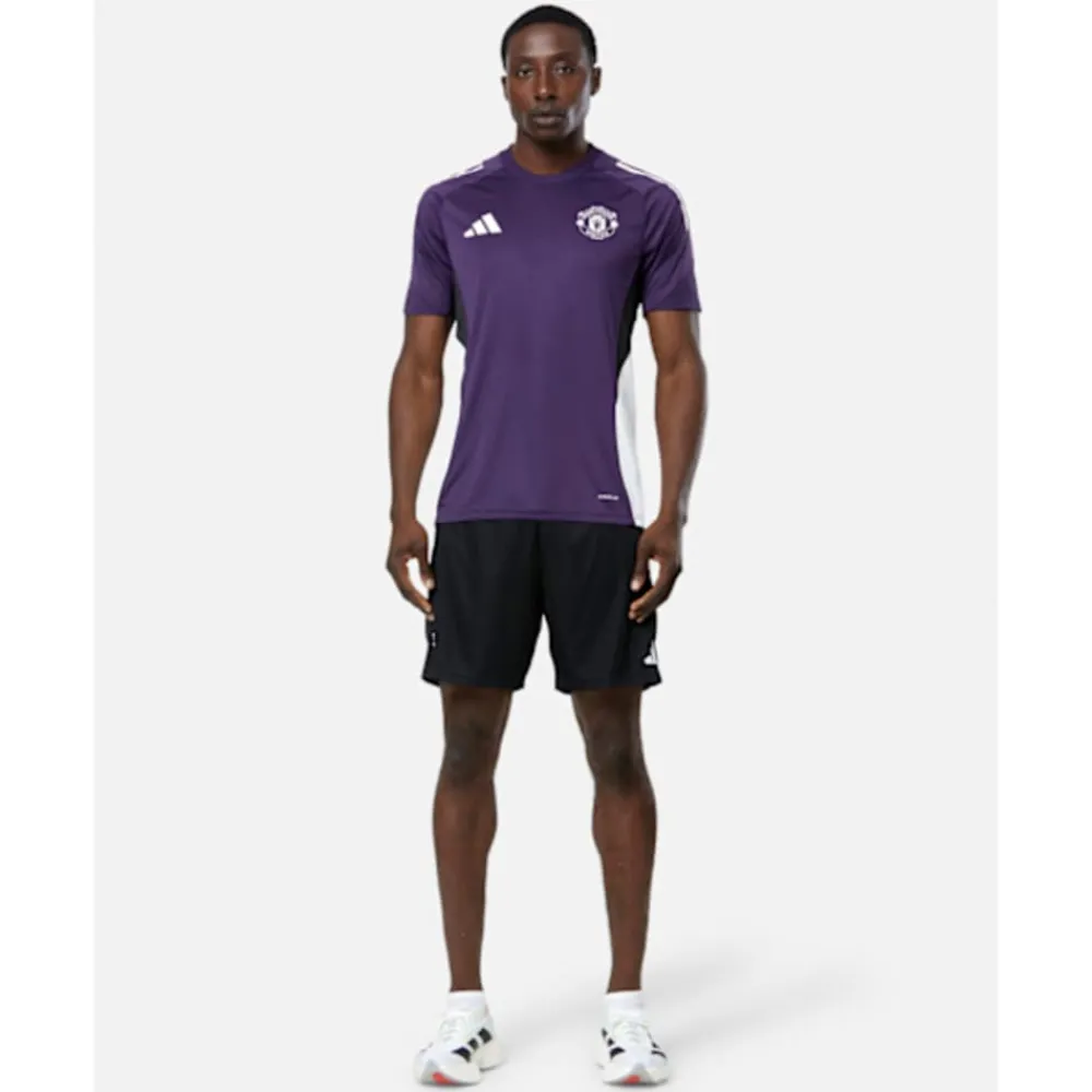 Clearance adidas Adults Manchester United Training T-Shirt Purple