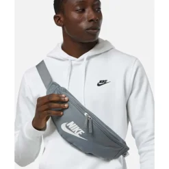Best Nike Heritage Logo Waist Cross Body Bag Grey