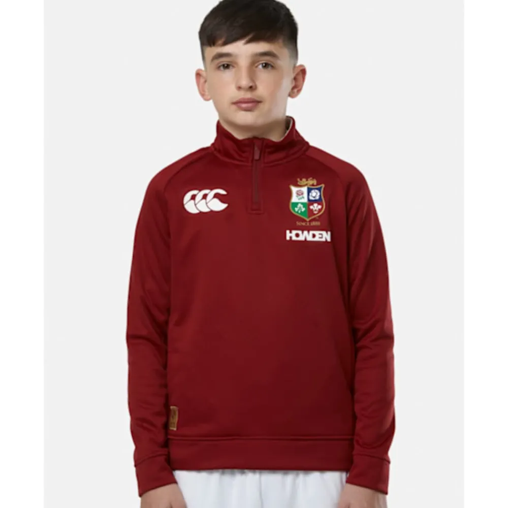 Clearance Canterbury Kids British And Irish Lions Half Zip Fleece Red