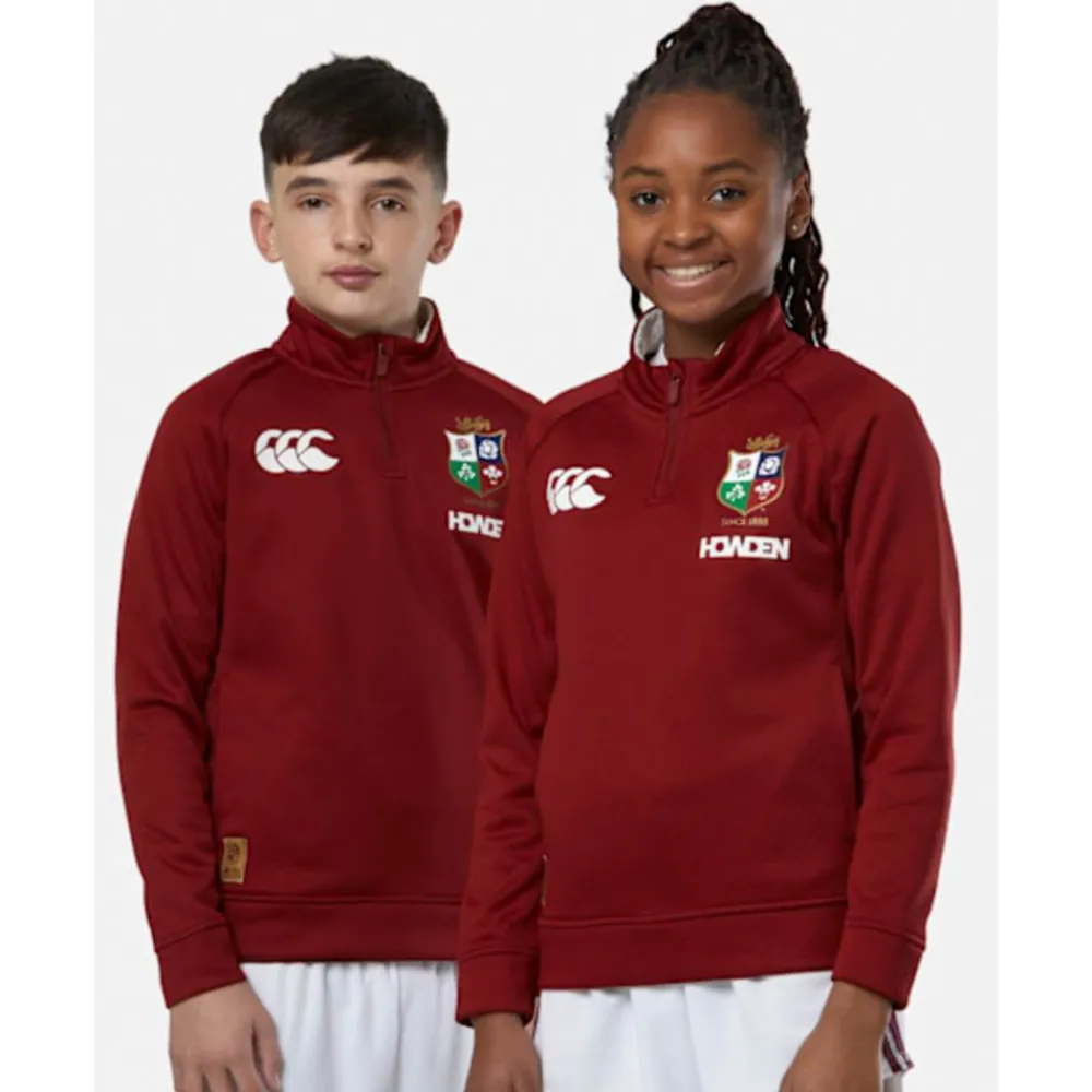 Clearance Canterbury Kids British And Irish Lions Half Zip Fleece Red