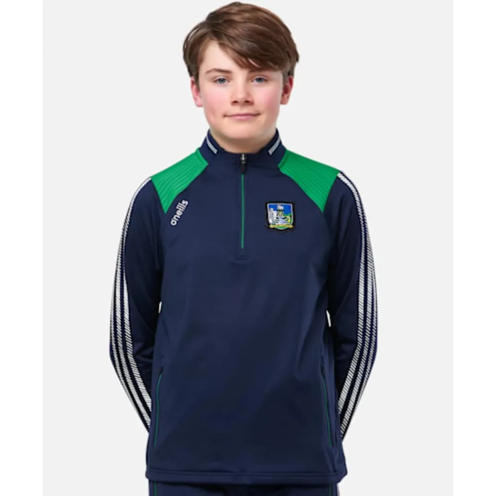 New O'Neills Kids Limerick Dynamo Brushed Half Zip Top Navy