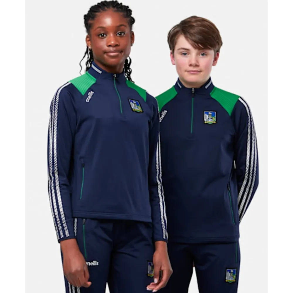 New O'Neills Kids Limerick Dynamo Brushed Half Zip Top Navy