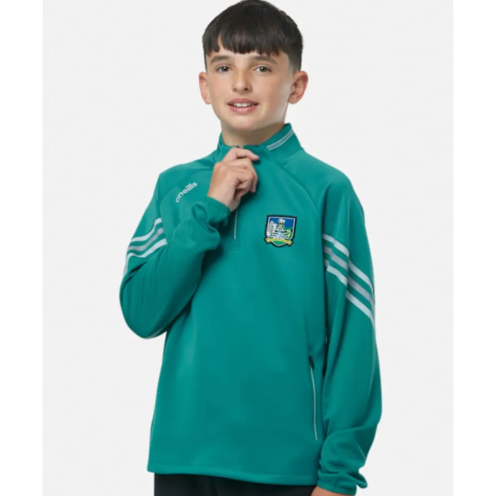 Discount O'Neills Kids Limerick Weston Half Zip Hybrid Top Green