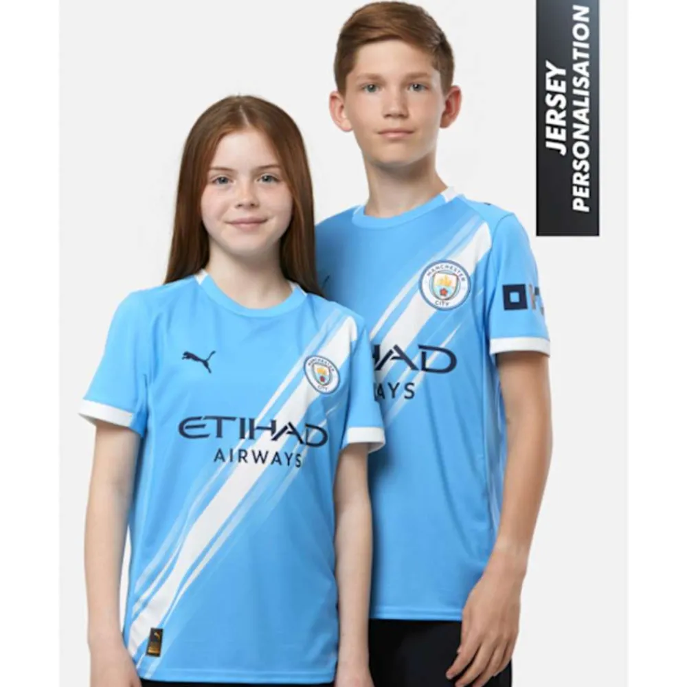 Hot Puma Kids Manchester City Home Jersey 25/26 Blue