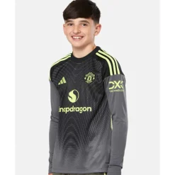 Outlet adidas Kids Manchester United 25/26 Goalkeeper Jersey Grey