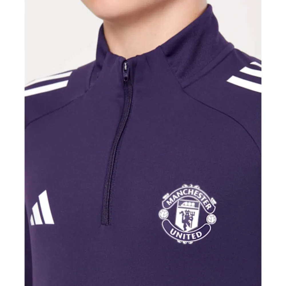 Best adidas Kids Manchester United Training Half Zip Top Purple