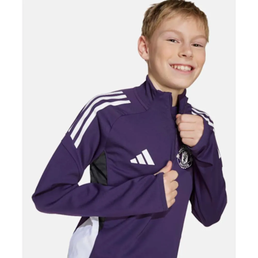 Best adidas Kids Manchester United Training Half Zip Top Purple