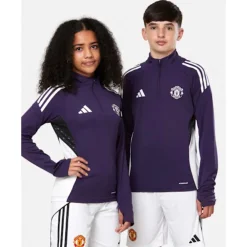Best adidas Kids Manchester United Training Half Zip Top Purple