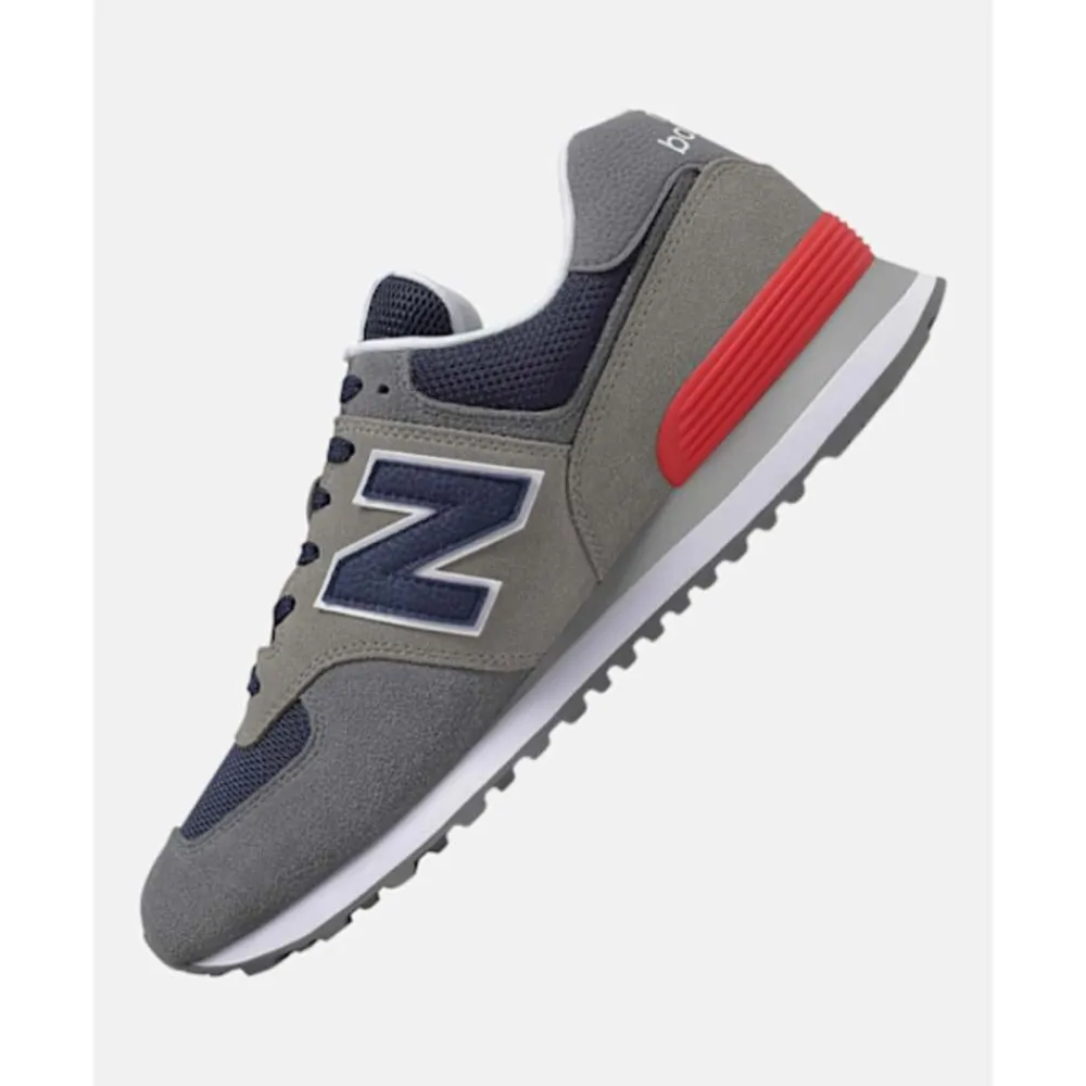 Outlet New Balance Mens 574 Trainers Grey
