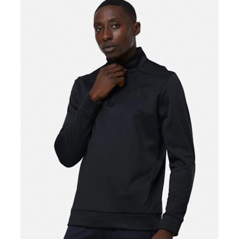 Online Under Armour Mens Armour Fleece Quarter Zip Top Black