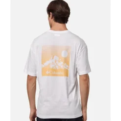 New Columbia Mens Black Butte Graphic T-Shirt White