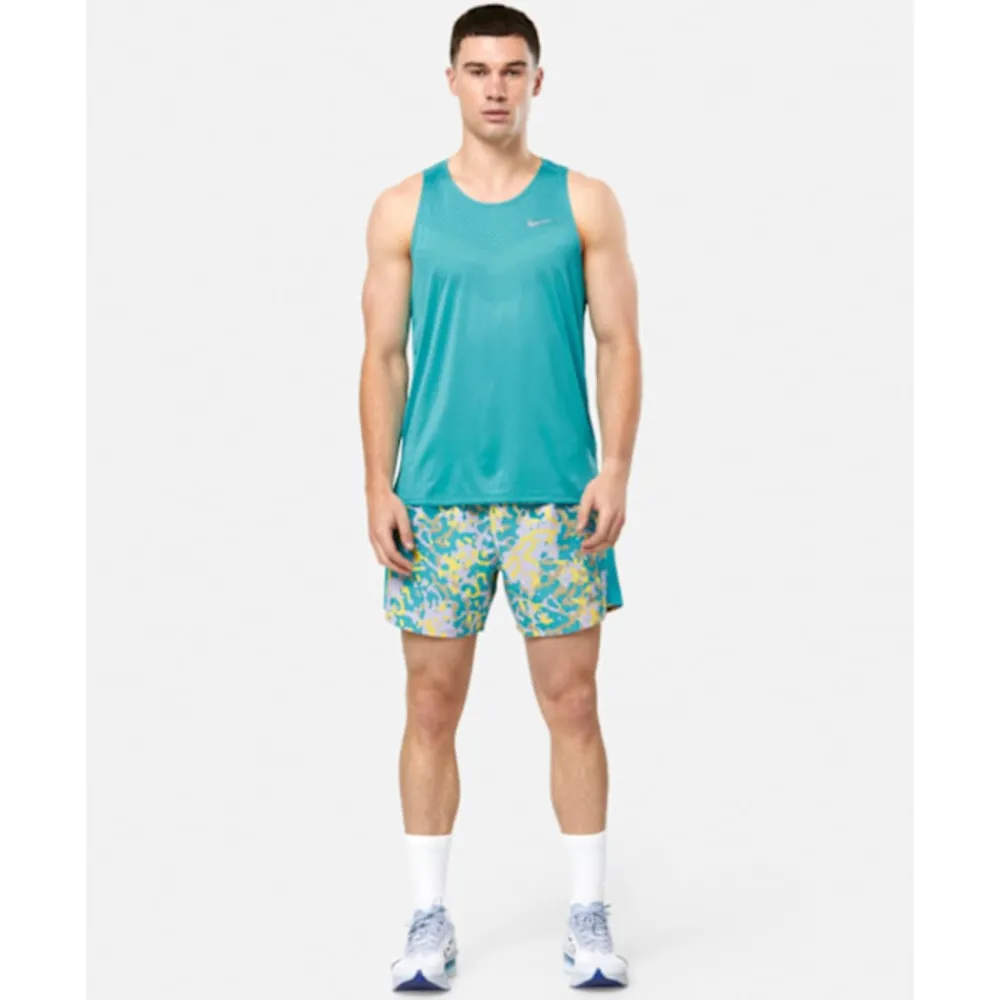 Outlet Nike Mens Challenger 5 Inch Print Woven Shorts Green