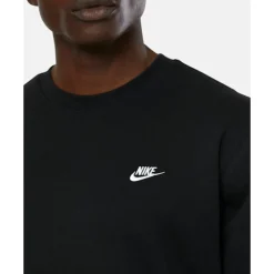 Outlet Nike Mens Club Crew Neck Sweatshirt Black