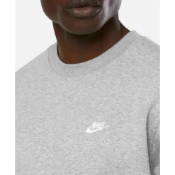 Hot Nike Mens Club Crew Neck Sweatshirt Grey