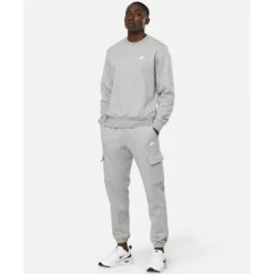 Hot Nike Mens Club Crew Neck Sweatshirt Grey