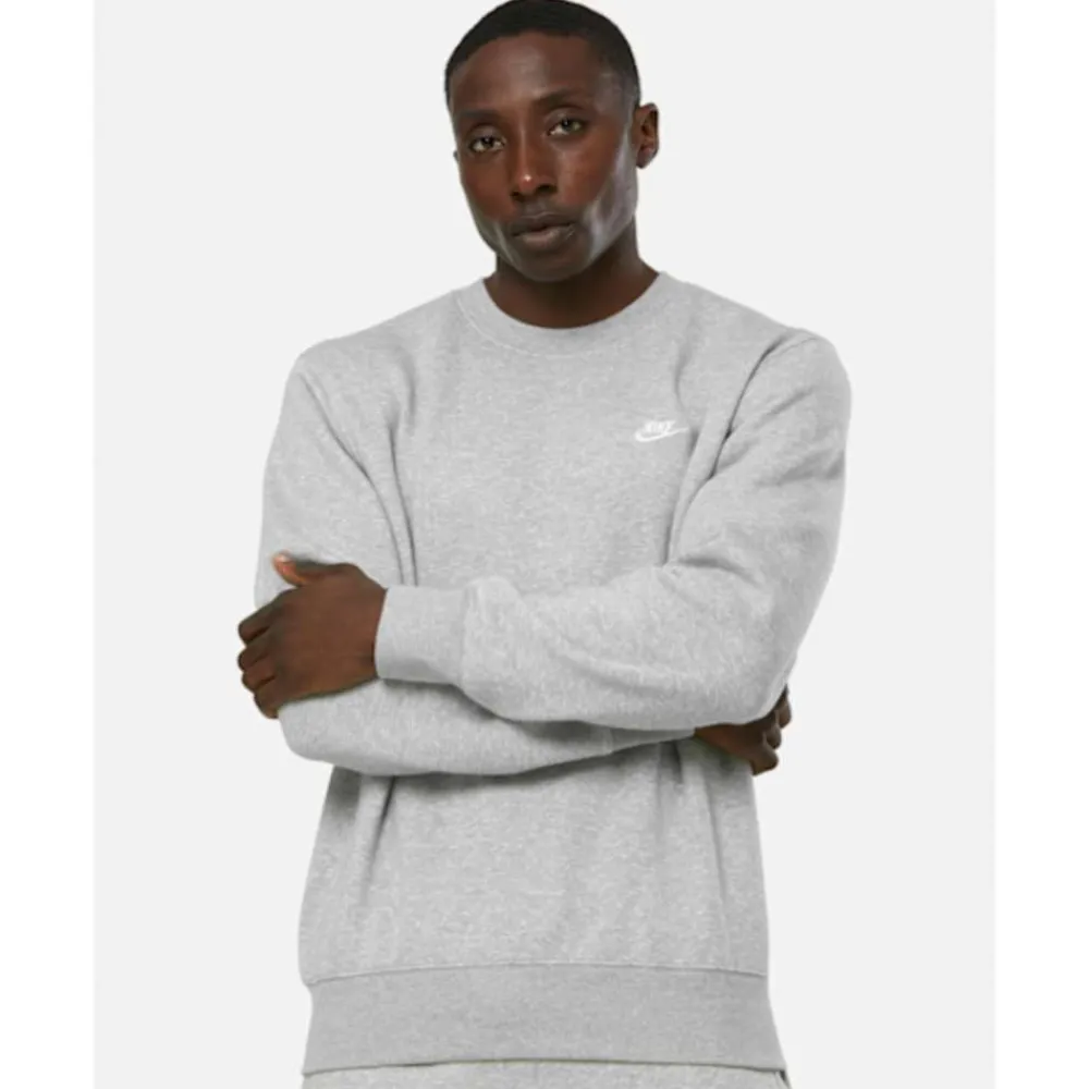 Hot Nike Mens Club Crew Neck Sweatshirt Grey