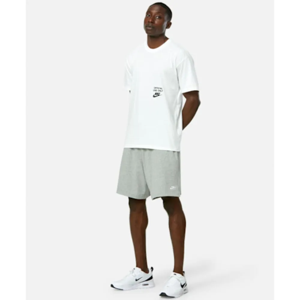 Outlet Nike Mens Club Knit Shorts Grey
