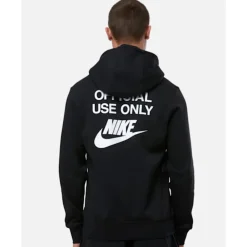Discount Nike Mens Club Official Hoodie Black