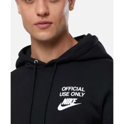 Discount Nike Mens Club Official Hoodie Black