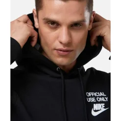 Discount Nike Mens Club Official Hoodie Black