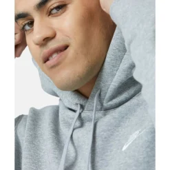Sale Nike Mens Club Pullover Hoodie Grey