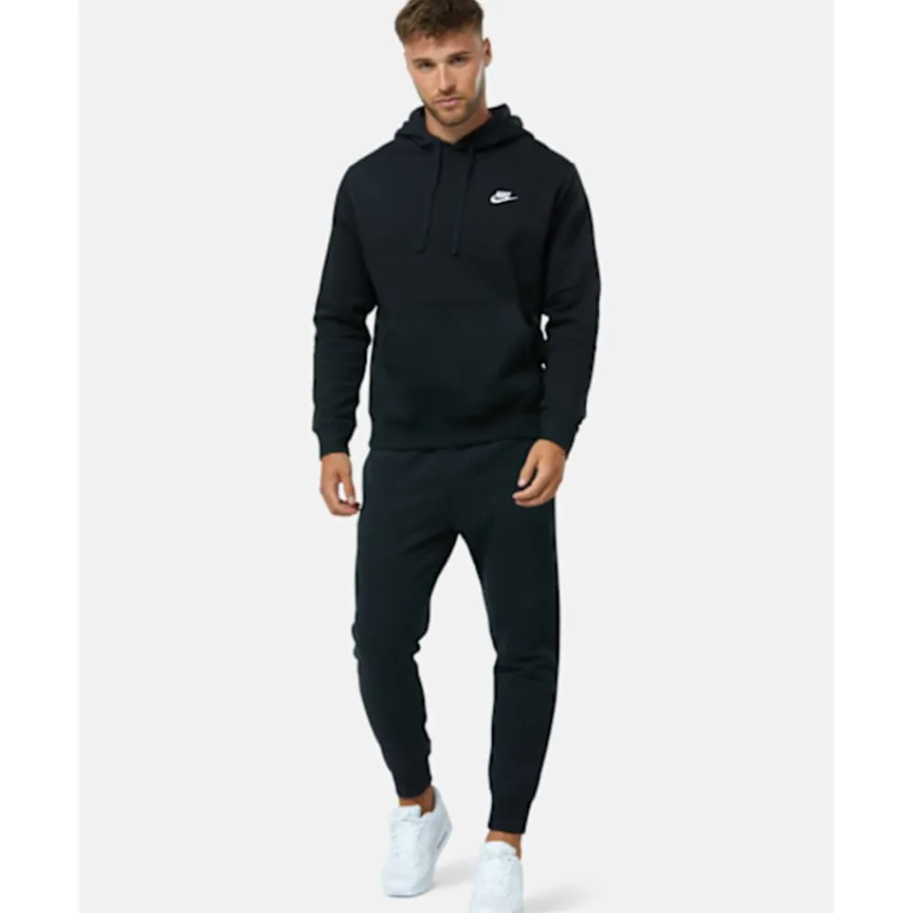 New Nike Mens Club Pullover Hoodie Black