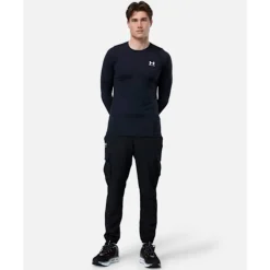 Outlet Under Armour Mens ColdGear Armour Fitted Crew Top Black