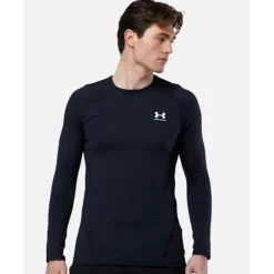 Outlet Under Armour Mens ColdGear Armour Fitted Crew Top Black