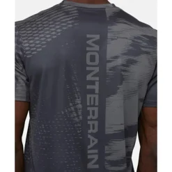 Outlet Monterrain Mens Divide Jacquard T-Shirt Grey