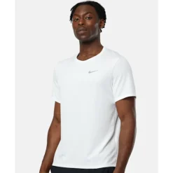 Best Nike Mens DriFit Miler T-Shirt White