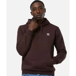 Sale adidas Originals Mens Essential Hoodie Brown